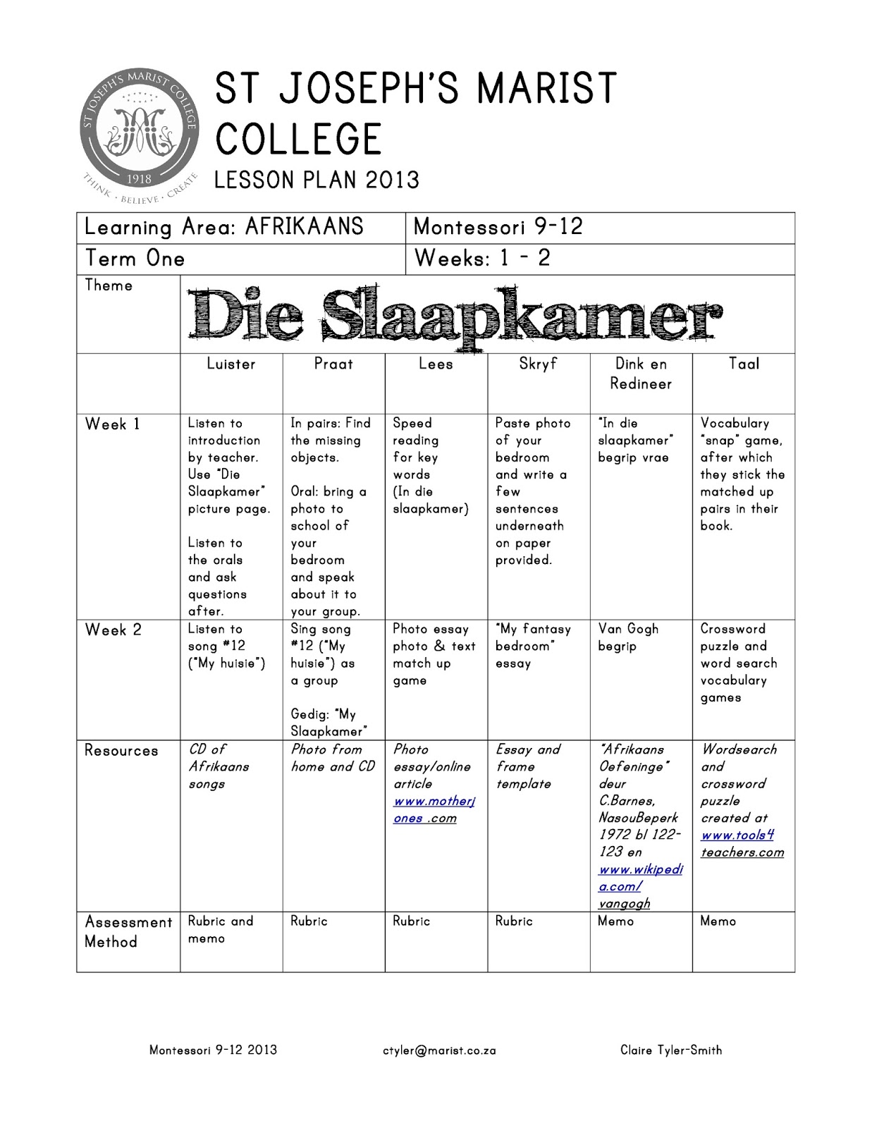 afrikaans essay topics for grade 10